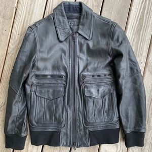 Rag & Bone Leather Bomber Jacket
